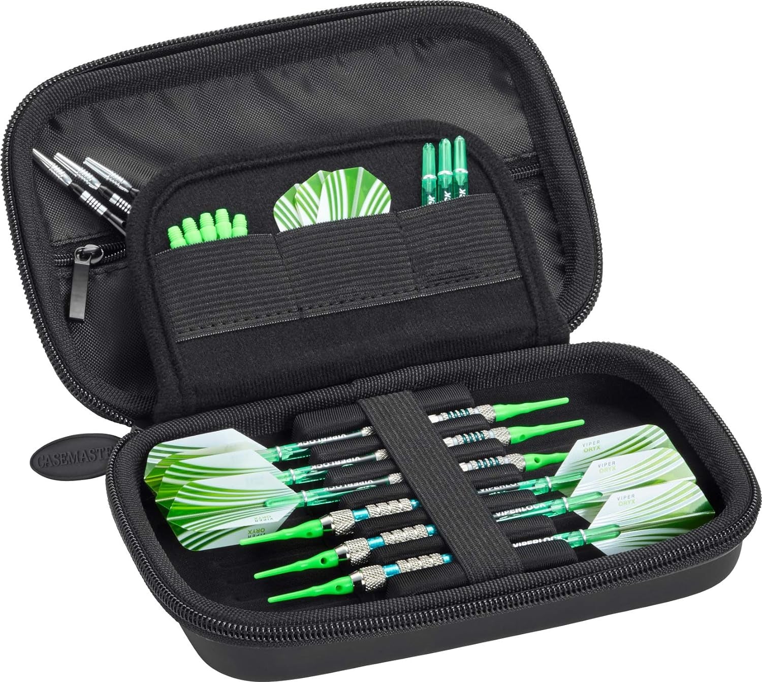 Sentinel Dart Case with Zipper - Holds 6 Darts - Tactech Foam Protection Green
