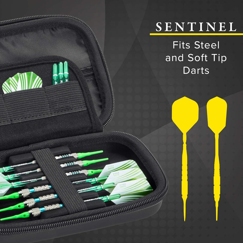 Sentinel Dart Case with Zipper - Holds 6 Darts - Tactech Foam Protection Green