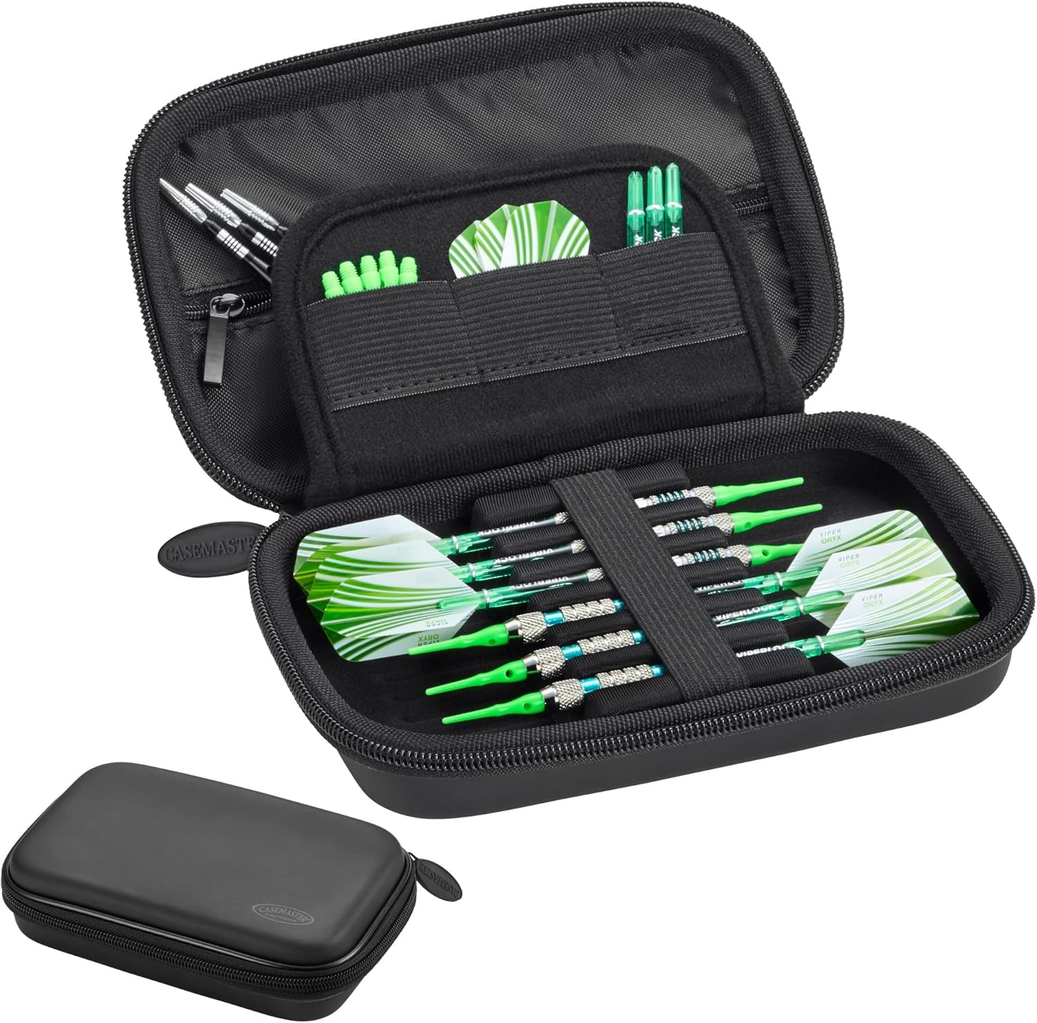 Sentinel Dart Case with Zipper - Holds 6 Darts - Tactech Foam Protection Green